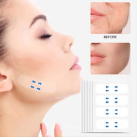 Invisible Face Lifting Tape, 120 Pcs Face Lift Tape, Facelift Tape for Face Invisible with 8 Strings, Facial Lift Stickers and Bands for Sagging Skin, Makeup Face Neck Tape for Eyes and Brows