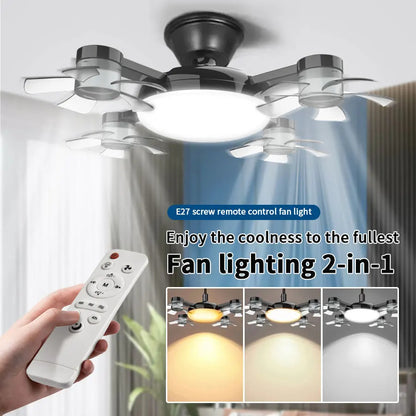2-in-1 Socket Ceiling Fan Light: Instant Cool, Ultimate Comfort