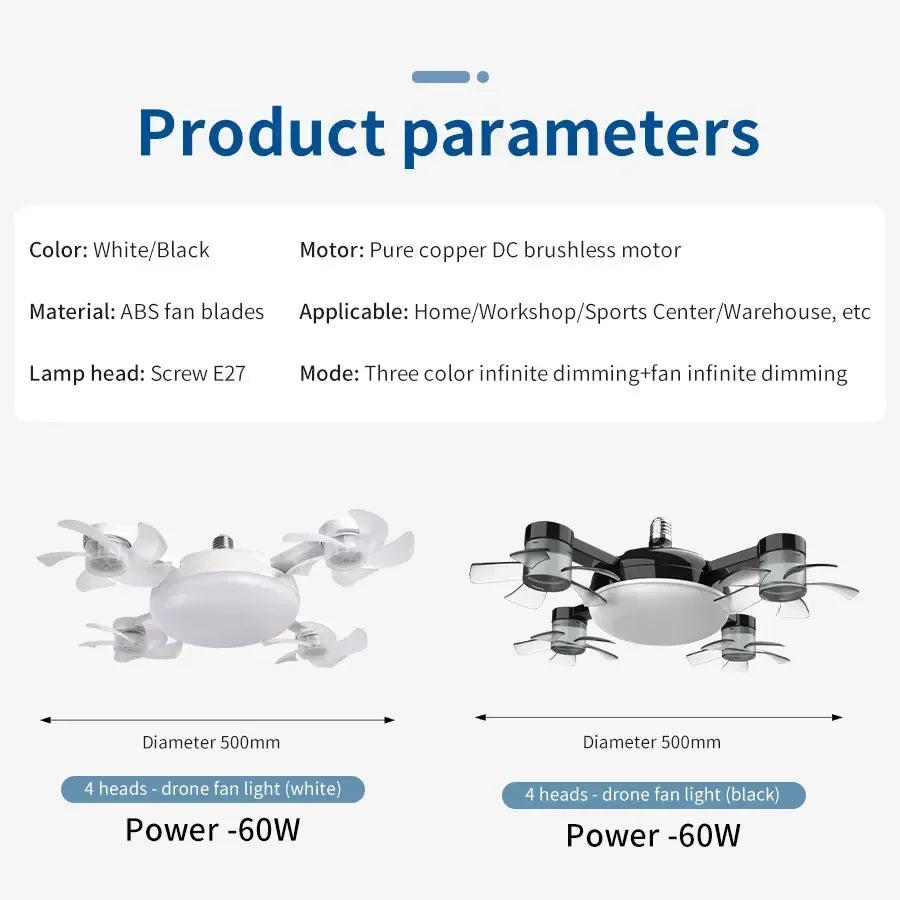 2-in-1 Socket Ceiling Fan Light: Instant Cool, Ultimate Comfort