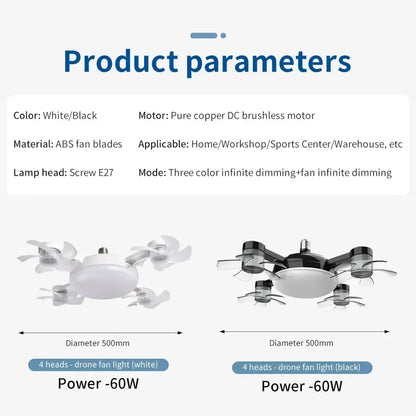 2-in-1 Socket Ceiling Fan Light: Instant Cool, Ultimate Comfort