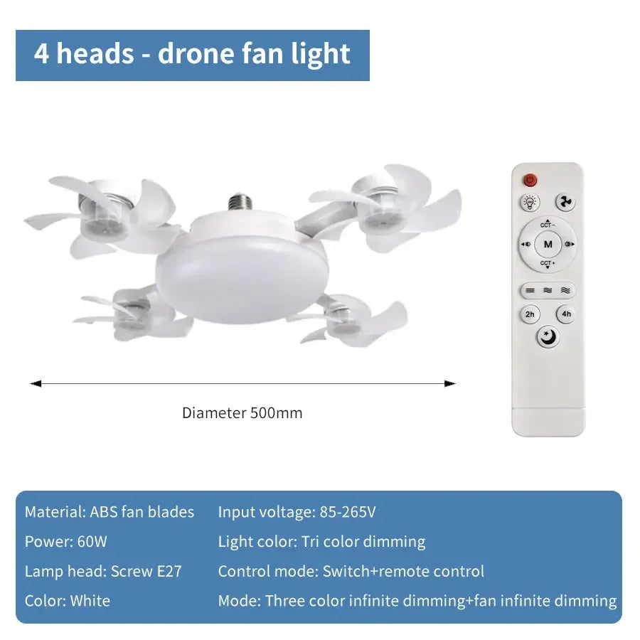 2-in-1 Socket Ceiling Fan Light: Instant Cool, Ultimate Comfort
