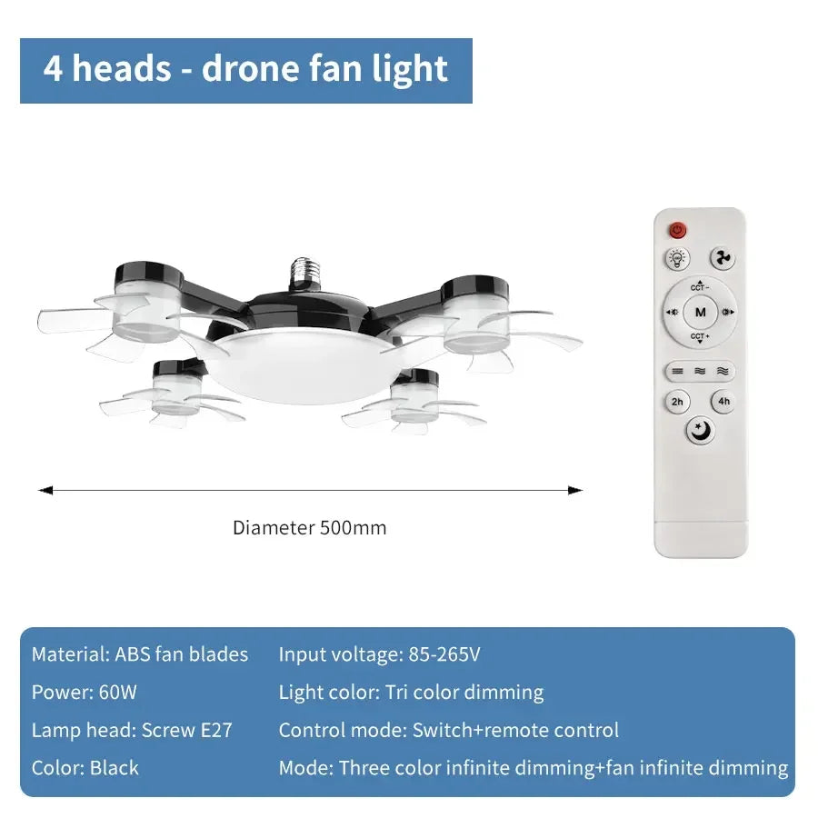 2-in-1 Socket Ceiling Fan Light: Instant Cool, Ultimate Comfort