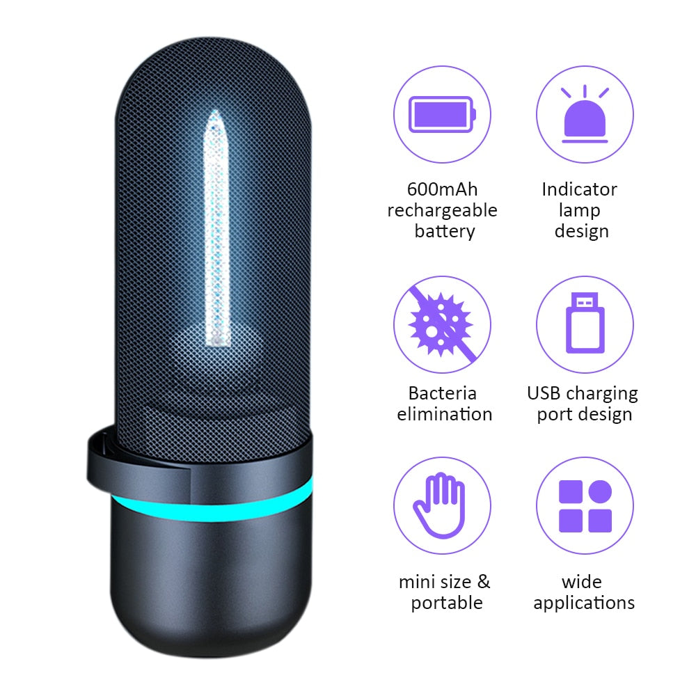 Portable UV Disinfection Lamp with USB Charging