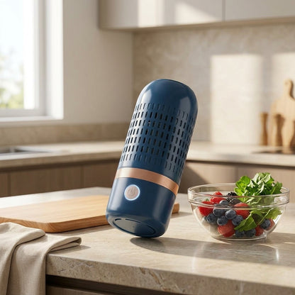 Fruit and Vegetable Purifier Cleaner Washing Machine Capsule Shape Cleaner Device OH-ion Purification Technology for Cleaning Veggie Grains Rice Meat - Effortless Freshness!
